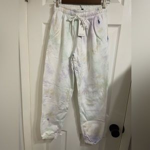 NWT Polo Ralph Lauren French Terry pastel tie dye joggers